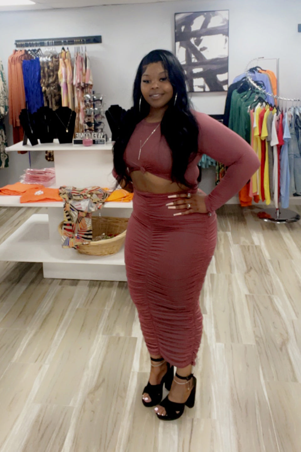 Red Velvet Wine Dress